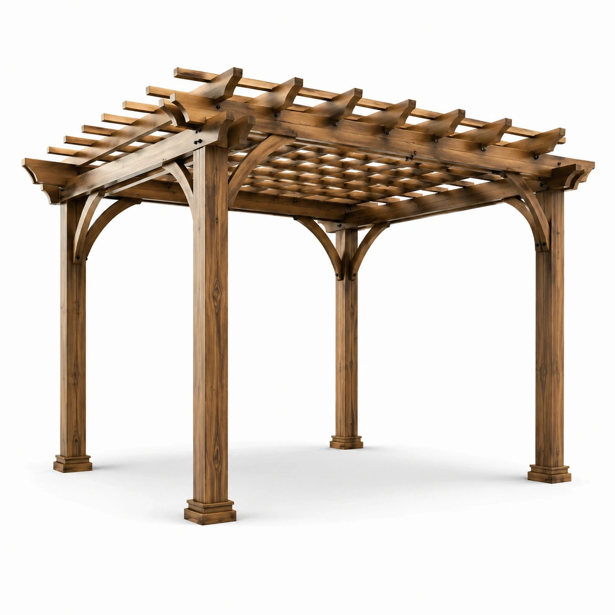 Pergola en bois massif pour extérieur 3x3x2.5m