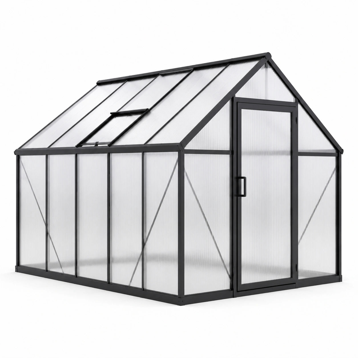 Serre en aluminium et polycarbonate transparent 190x250x195 cm