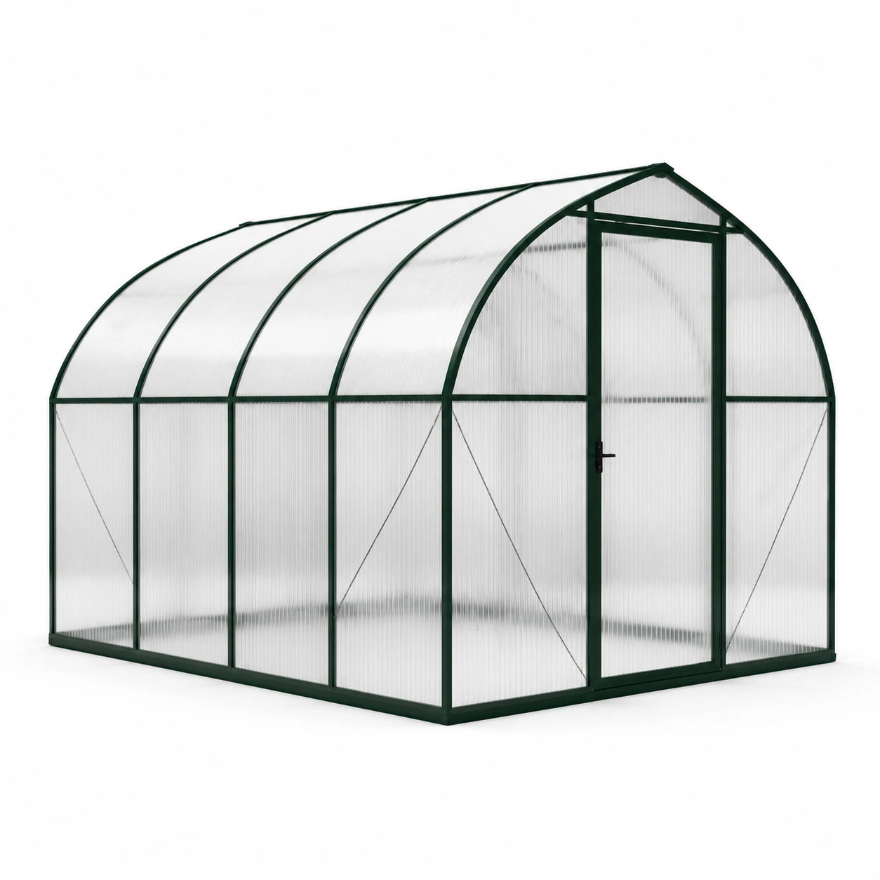 Serre en polycarbonate avec cadre en aluminium vert 300cm x 200cm
