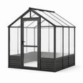 Serre en aluminium et polycarbonate 6 mm gris 190x190x209 cm