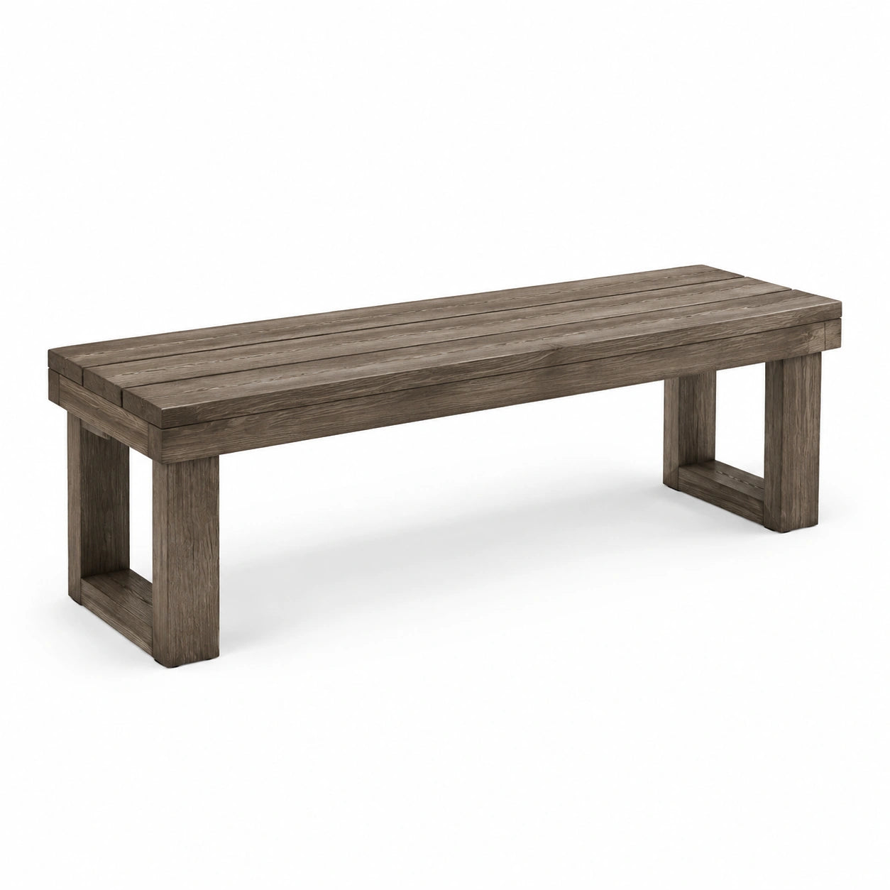 Banc en bois de chêne brun 180x40x45 cm