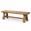 Banc en bois massif chêne marron 150x35x45 cm